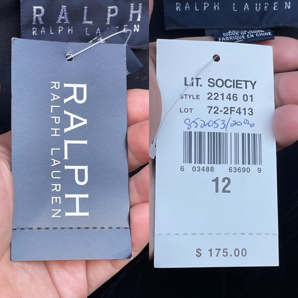 RALPH Ralph Lauren velvet corduroy straight pants size 12 - Picture 12 of 12